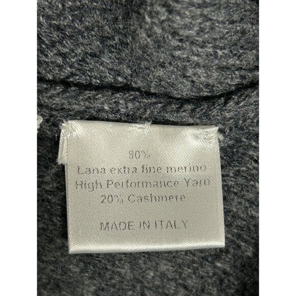 Brett Johnson Men's Italian Merino Cashmere Blend CrewNeck Sweater in Gray- Sz L - Picture 5 of 6